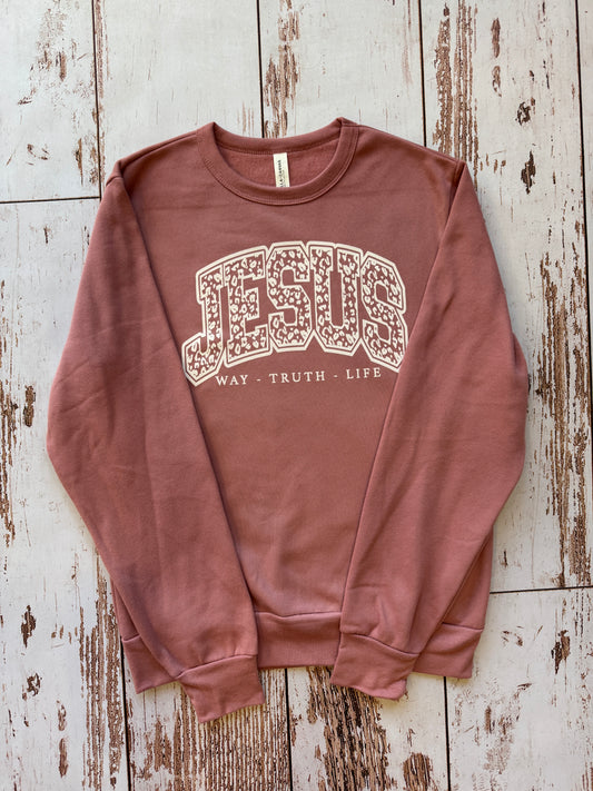 Jesus Cheetah Print | Crewneck Sweatshirt