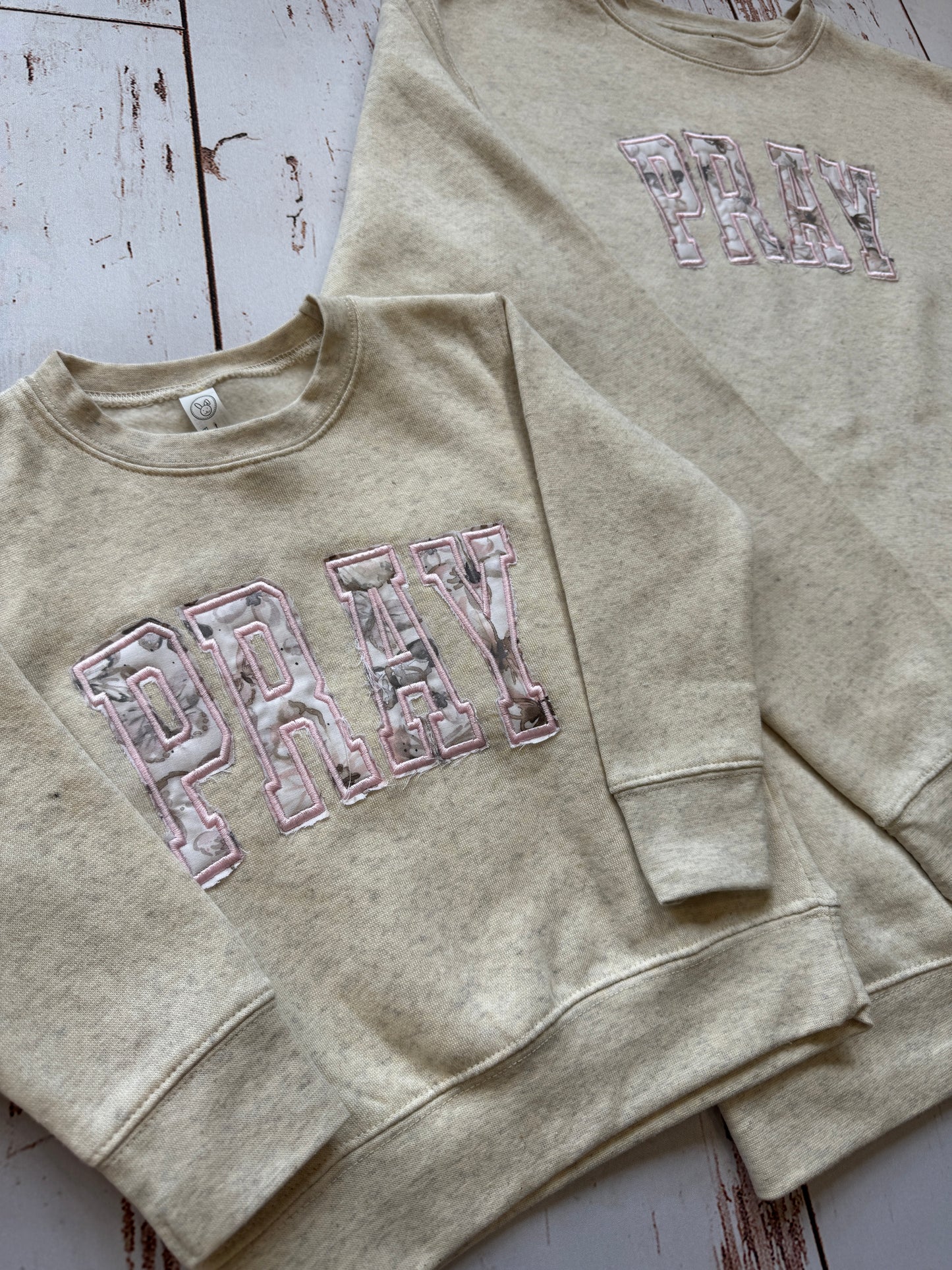 Adult/Youth | Handmade | Pray Crewneck