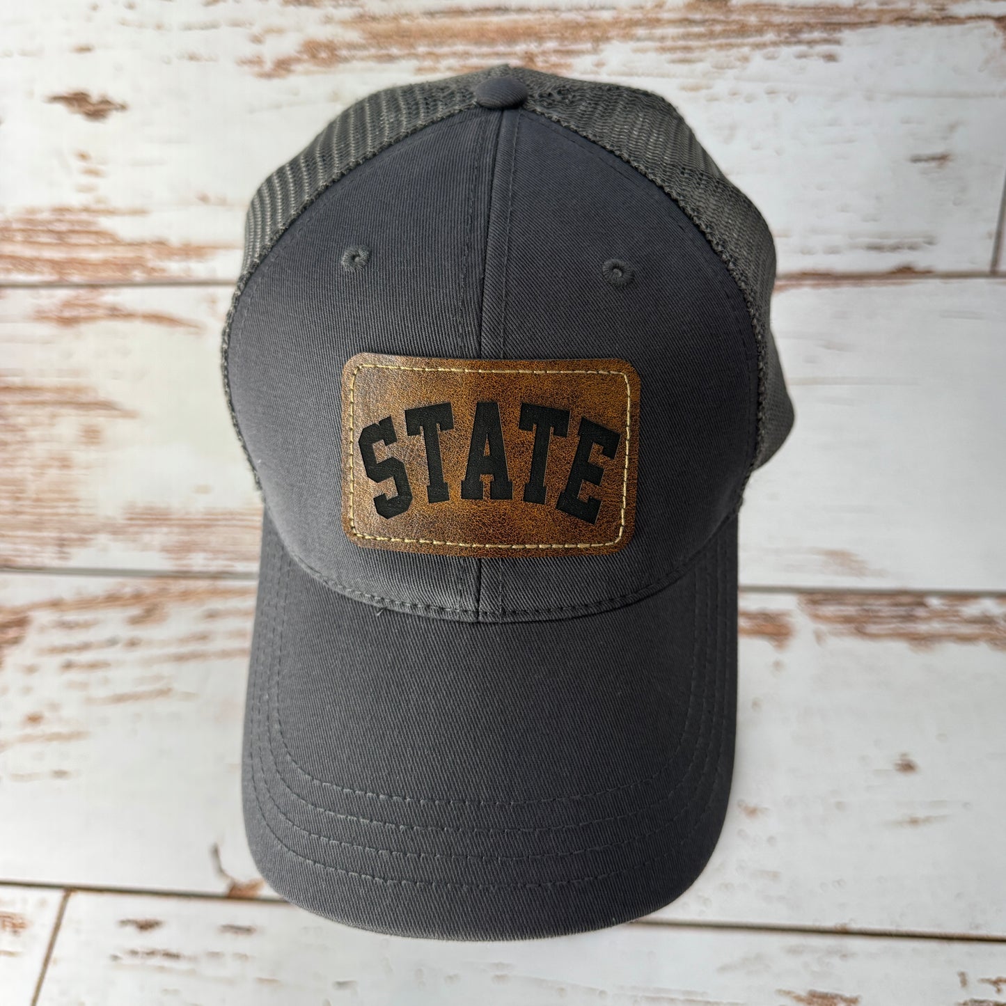State Patch Garment-Washed Trucker Cap