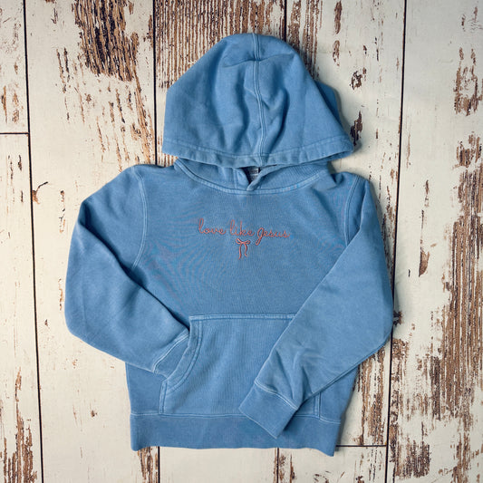 Youth Love Like Jesus Embroidery Pigment Dyed Hoodie