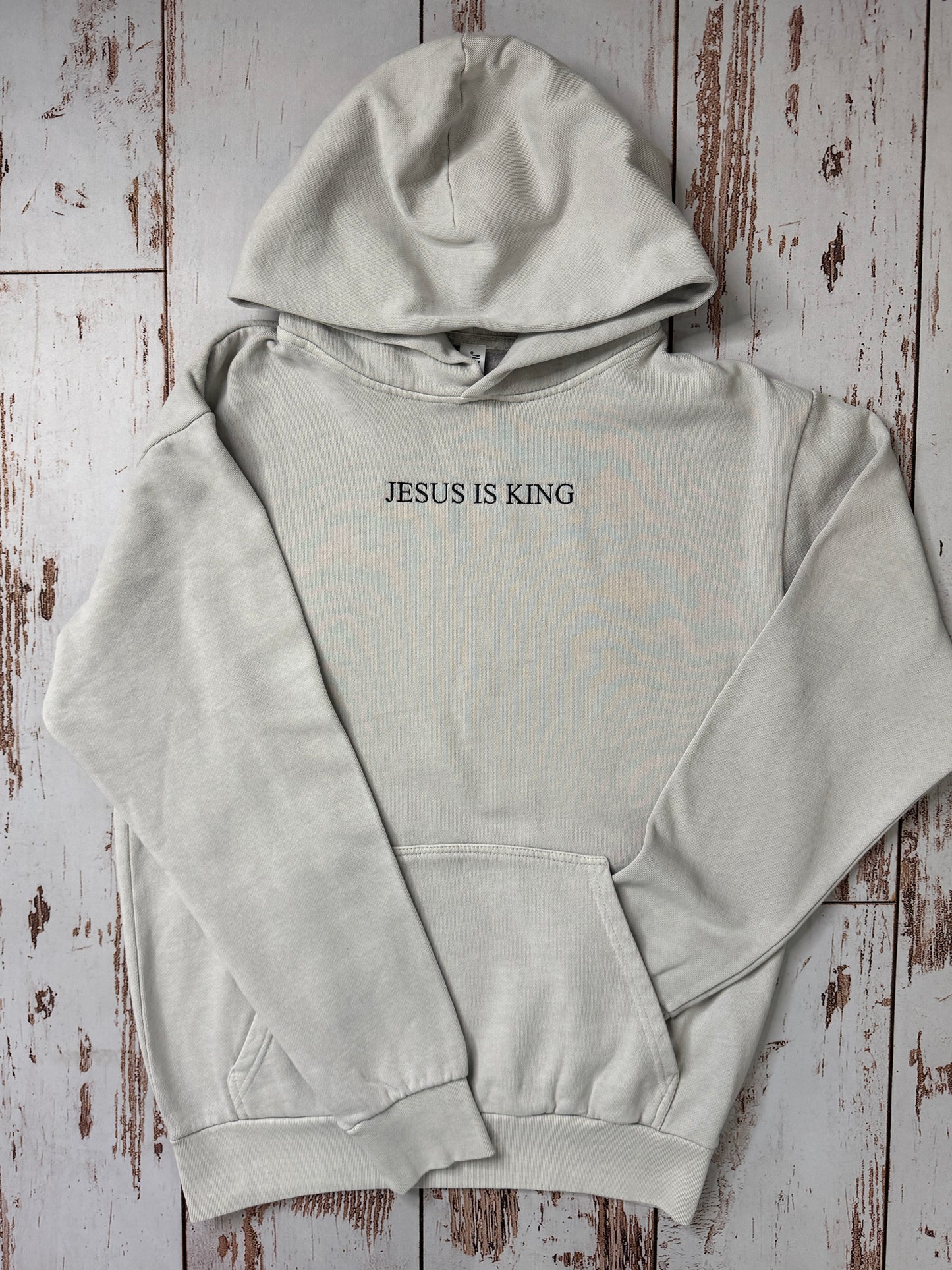 JESUS IS KING Embroidery Heavyweight Hoodie
