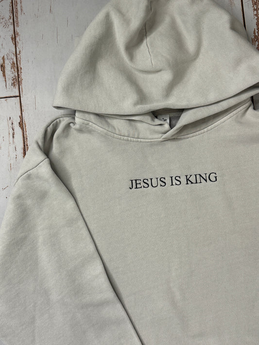 JESUS IS KING Embroidery Heavyweight Hoodie