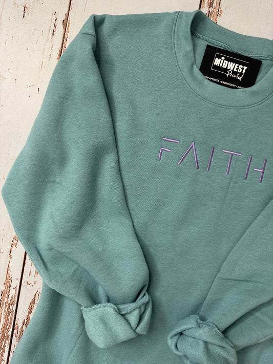 FAITH Embroidery Fleece Crewneck