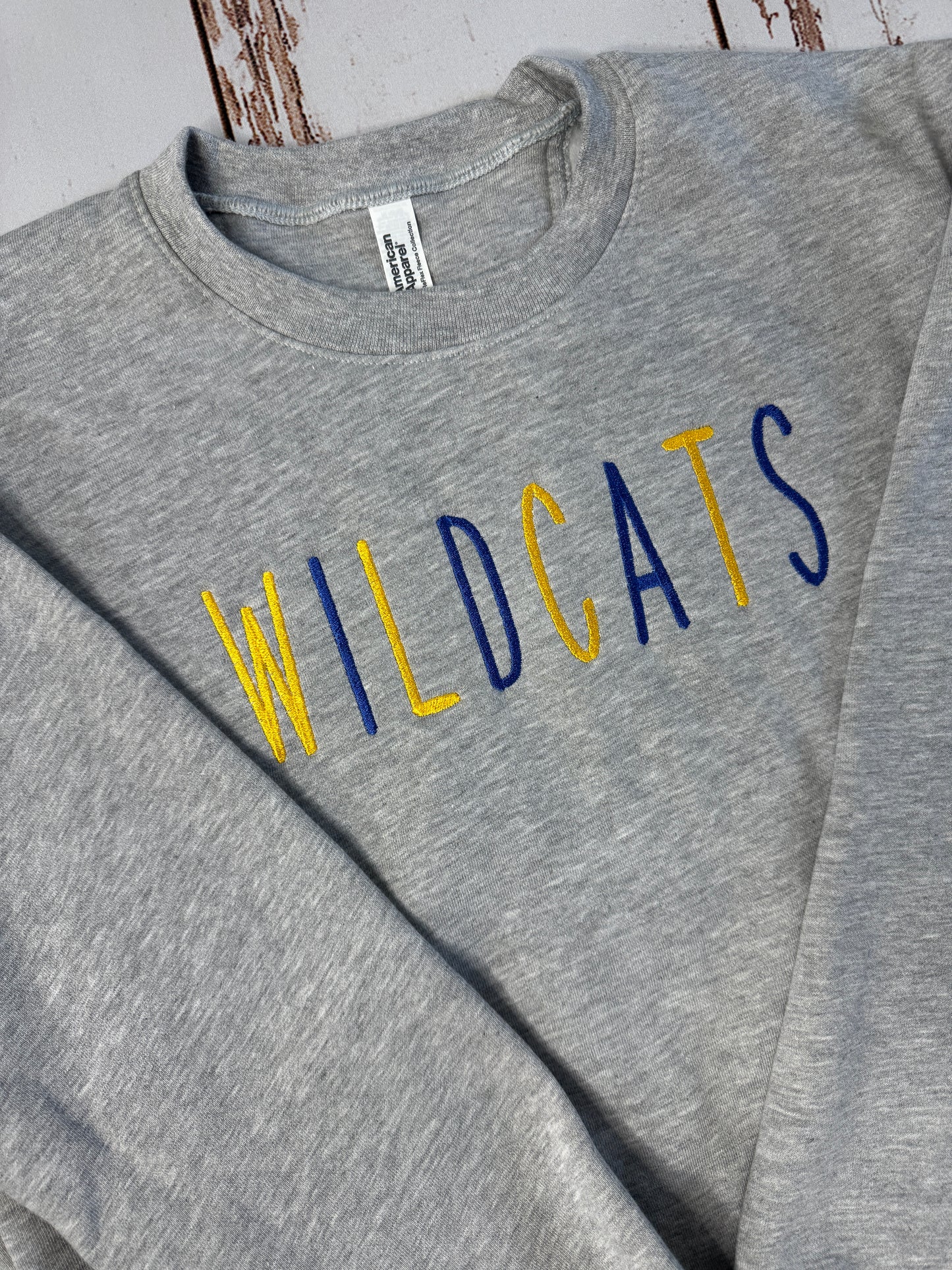 Wildcats Blue And Yellow Embroidery