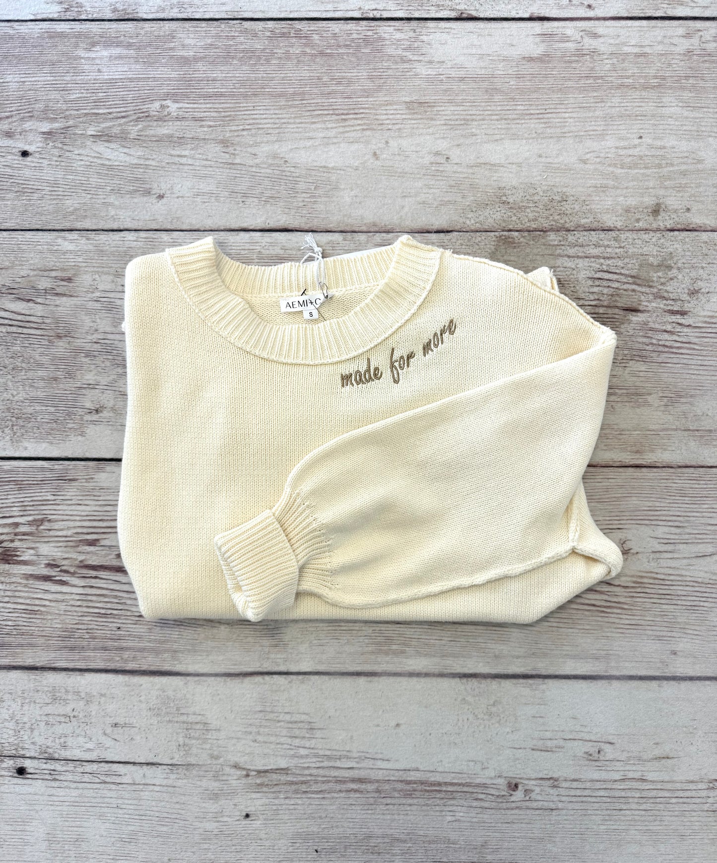 Made For More White Sweater