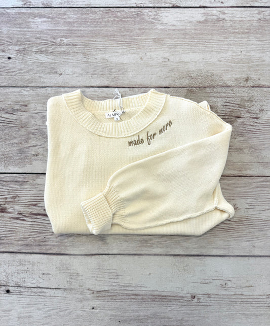 Made For More White Sweater
