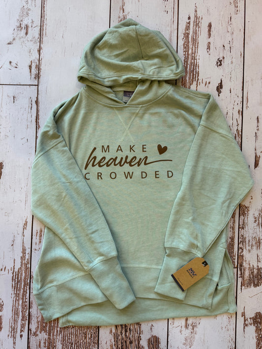 Women's French Terry Hoodie - Make Heaven Crowded