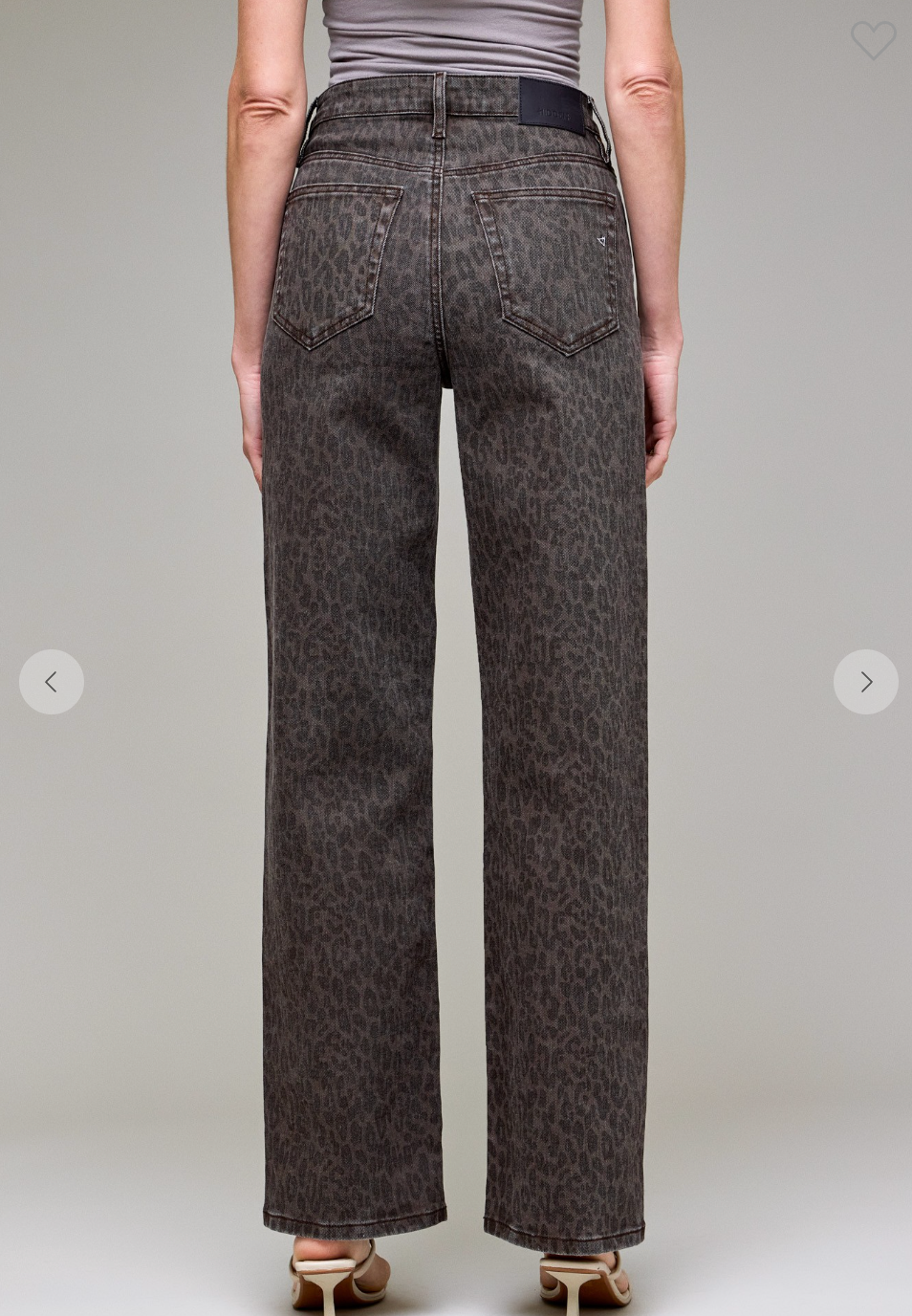 Brown Cheetah Print Stretch Classic Straight Jeans