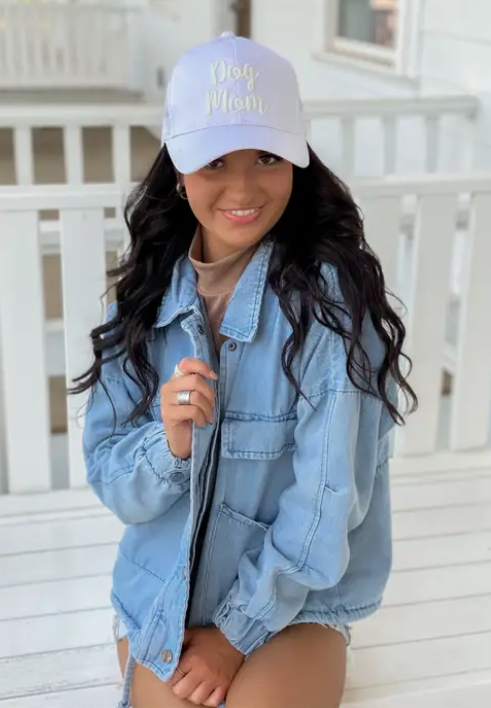 Dog Mom Embroidered High Ponytail CC Ball Cap