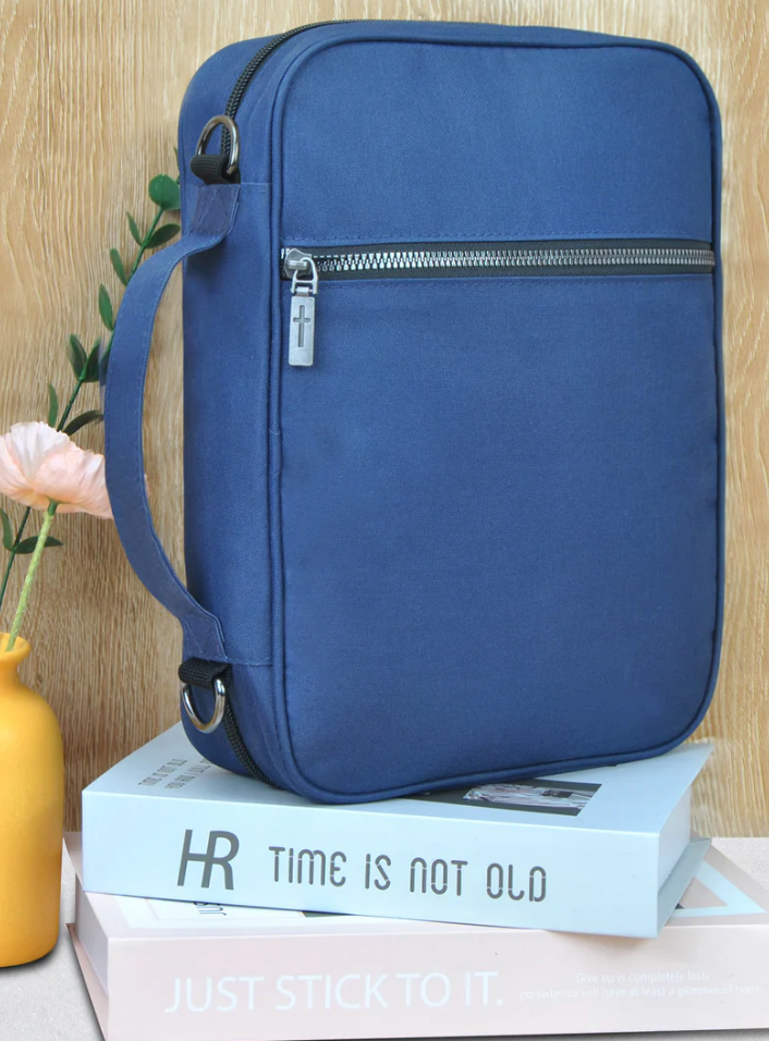 Navy NGIL Canvas Bible Case Cover
