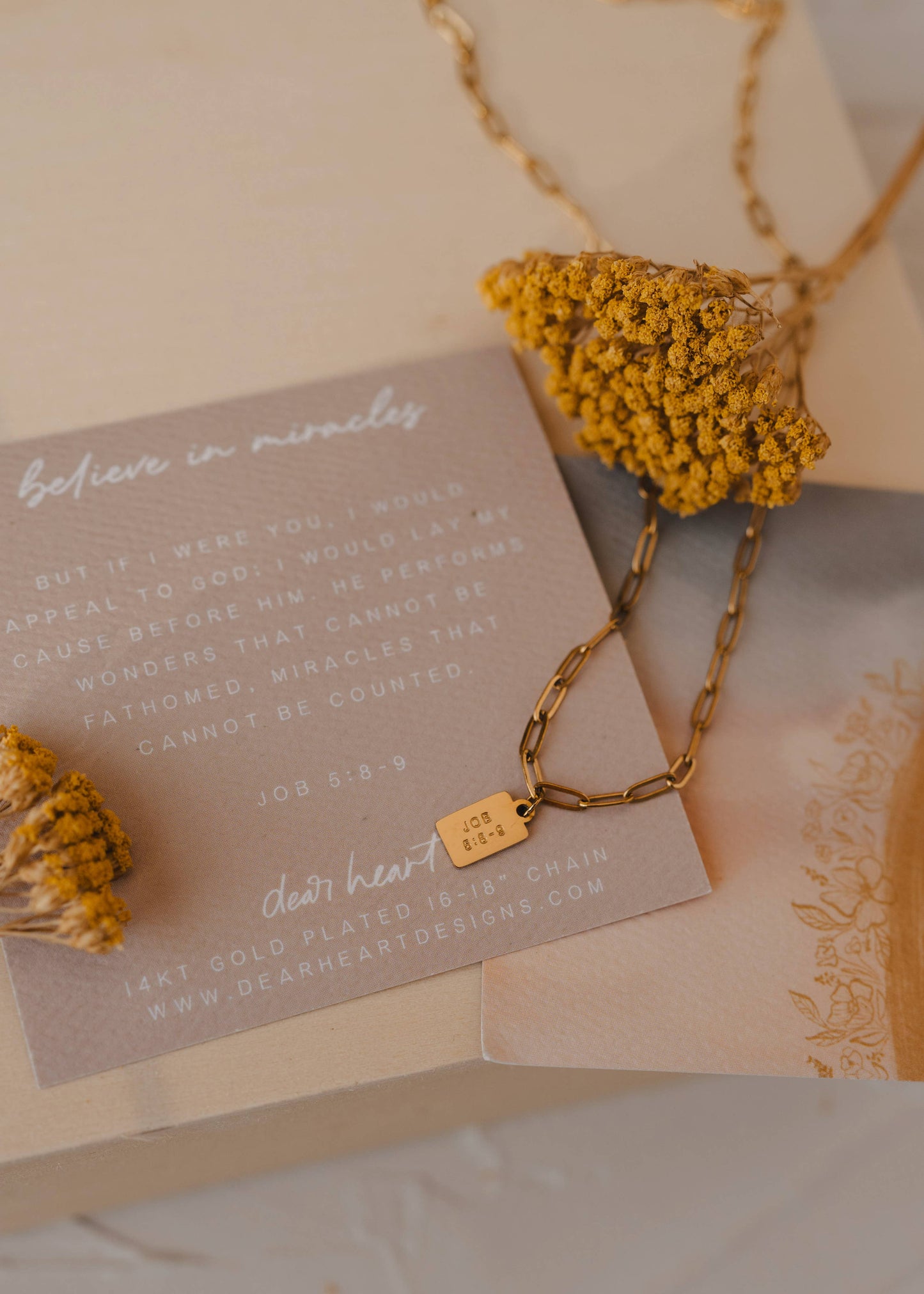 Believe In Miracles Mini Tag Necklace | Christian Jewelry