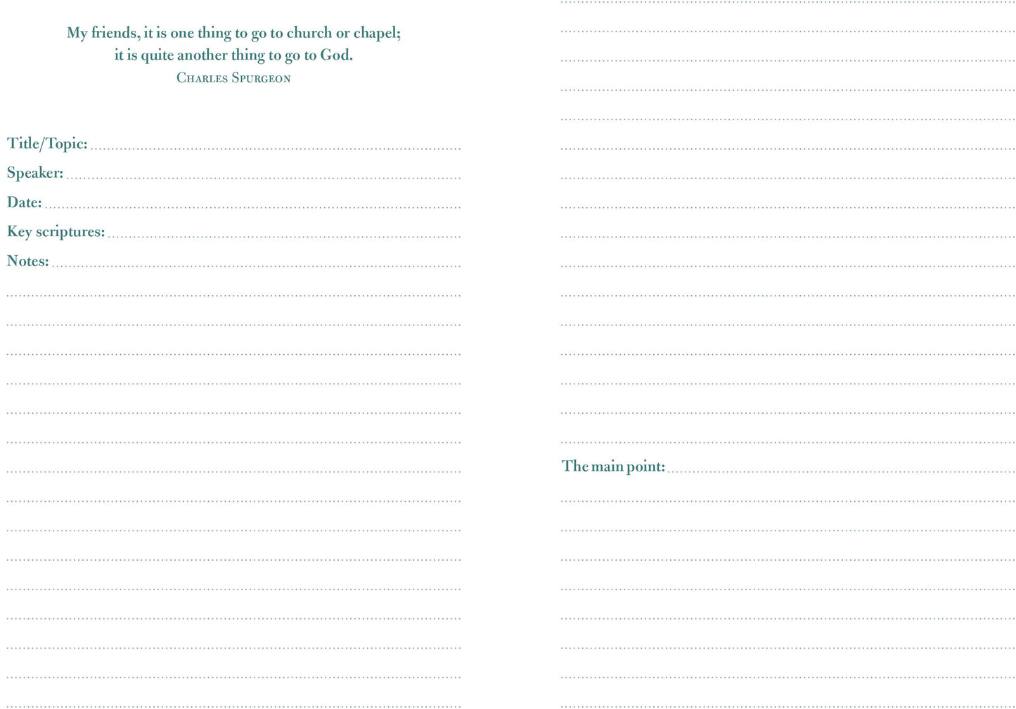 Sermon Notes Journal [Olive Tree]