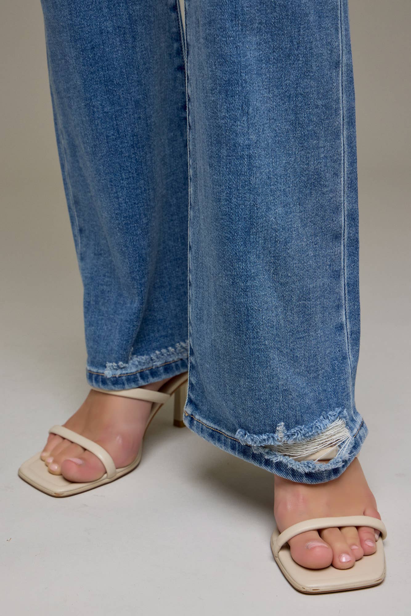 Dark Wash Clean Mid Rise 33" Inseam Bootcut