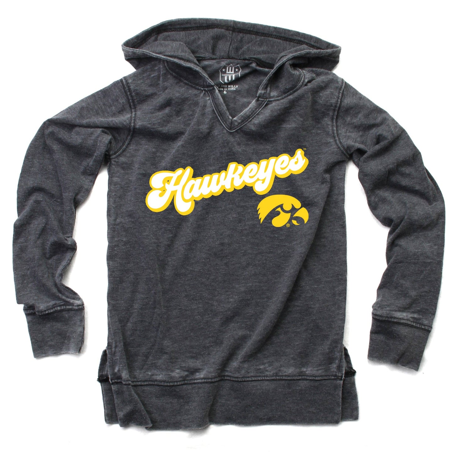 Iowa Hawkeyes Girls VNeck Hoodie Tee